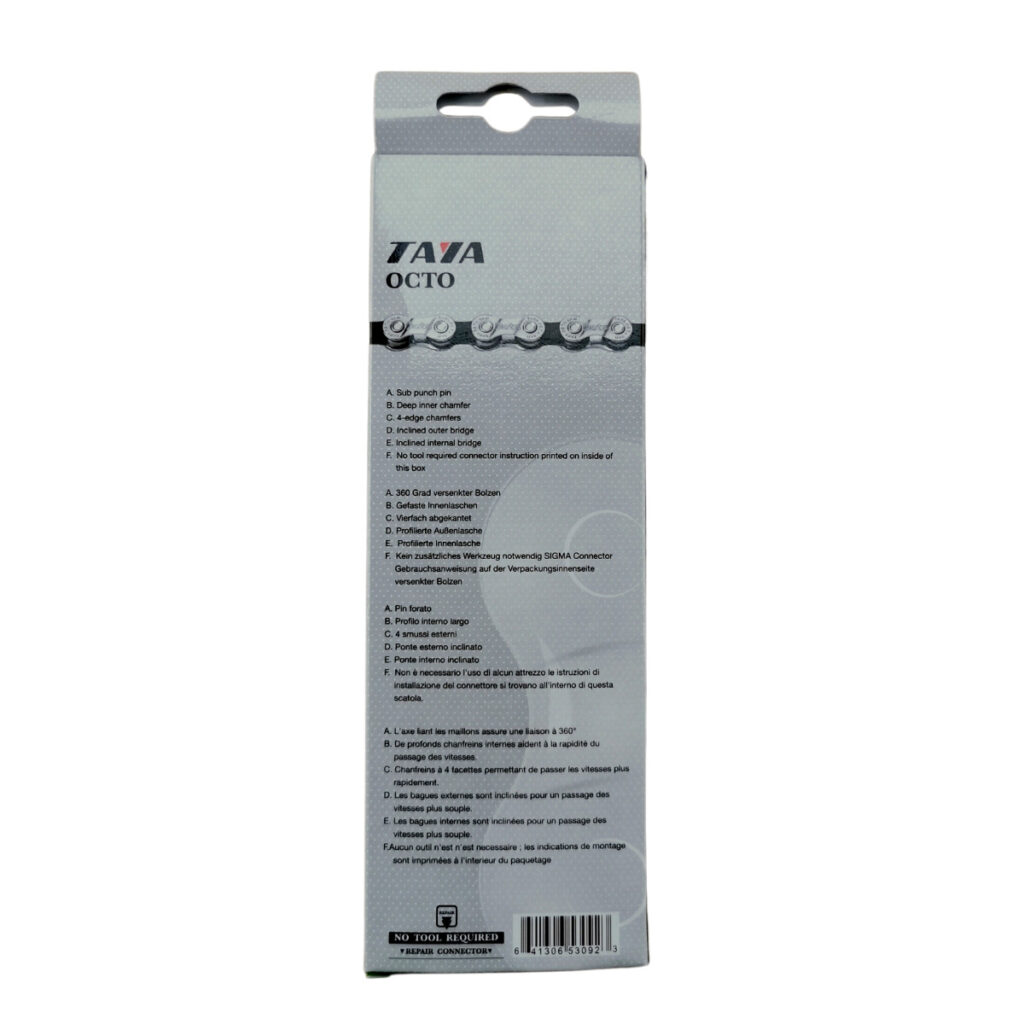 Taya ketting 7/8 speed zwart/zilver derailleur - Afbeelding 9