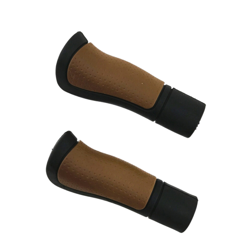Herrmans handvatten ergo 120-90 bruin/zwart set
