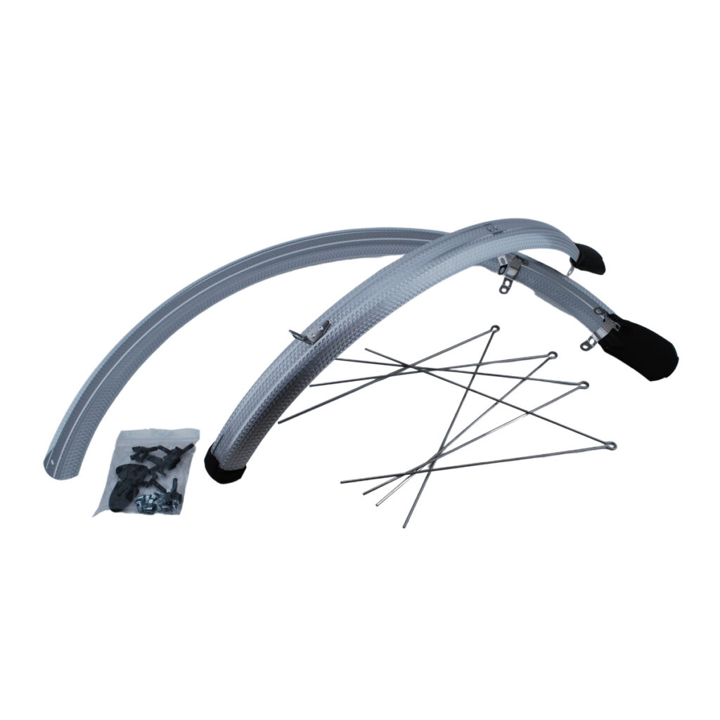 SKS spatborden 28'' 50mm zilver Carbon look - Afbeelding 7