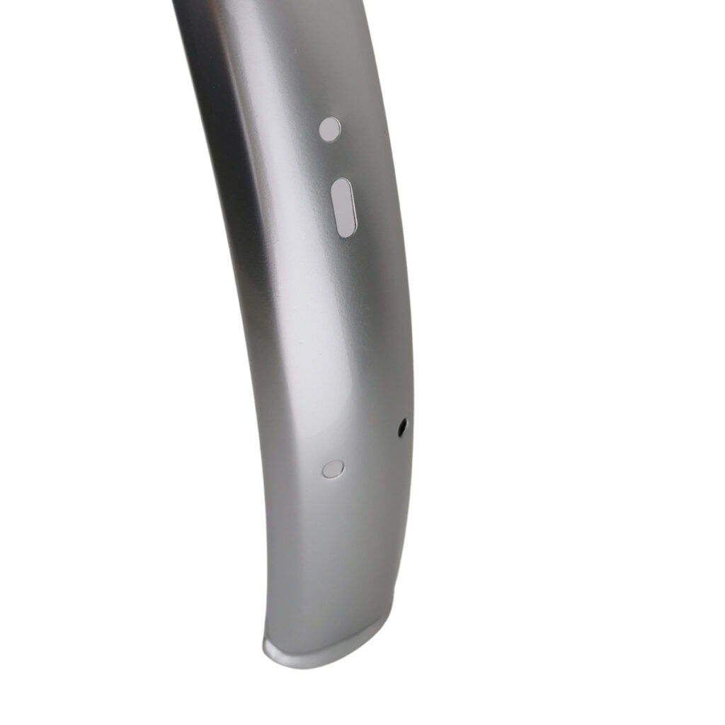 Spatbordset 28'' staal zilver 45mm - Afbeelding 3