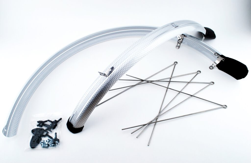 SKS spatborden 28'' 50mm zilver Carbon look
