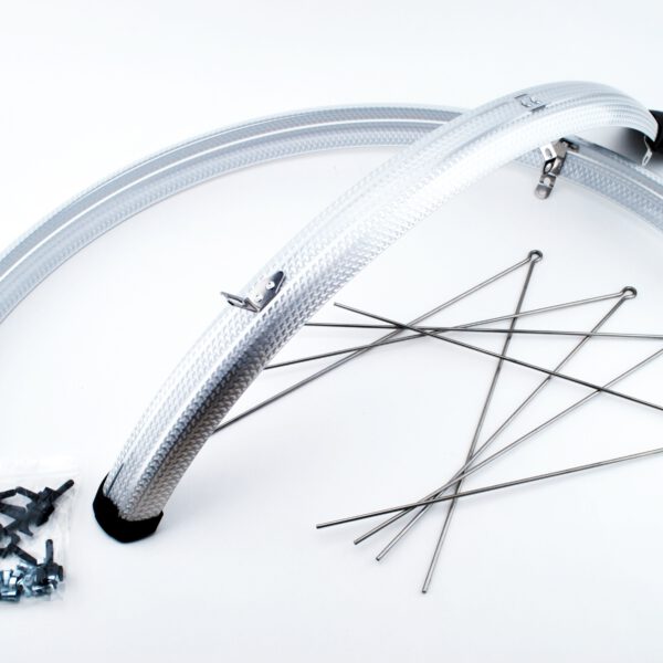 SKS spatborden 28'' 50mm zilver Carbon look