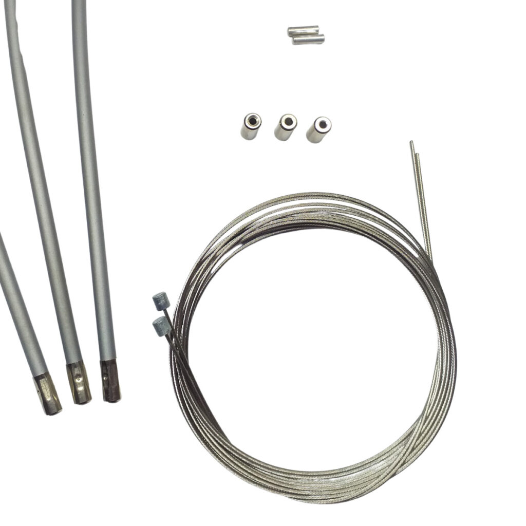 Versnellingskabel set MTB compleet grijs