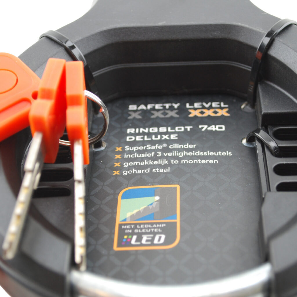 Ringslot Xolid de luxe 3 sleutels en insteekketting - Afbeelding 2