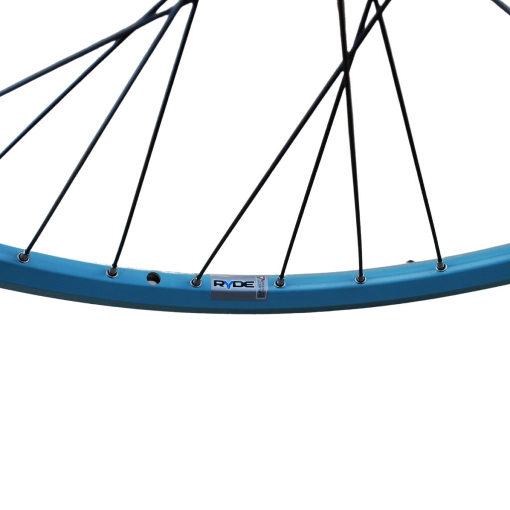 28inch Achterwiel 28inch terugtraprem Turquoise RVS zwarte spaken - Afbeelding 3