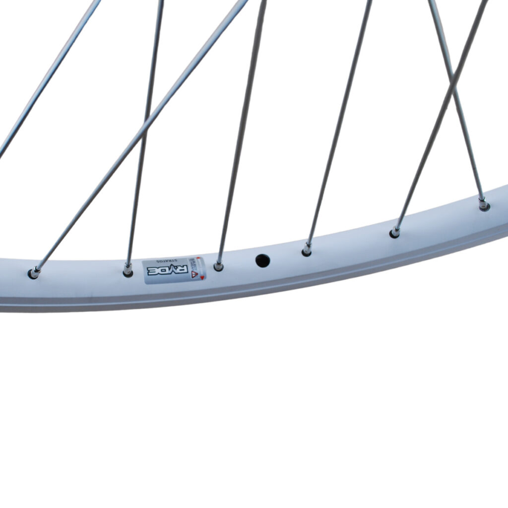 Achterwiel Freewheel aluminium wit 28inch - Afbeelding 3