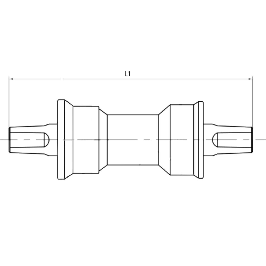 M wave reparatie trapas 122,5mm - Afbeelding 3
