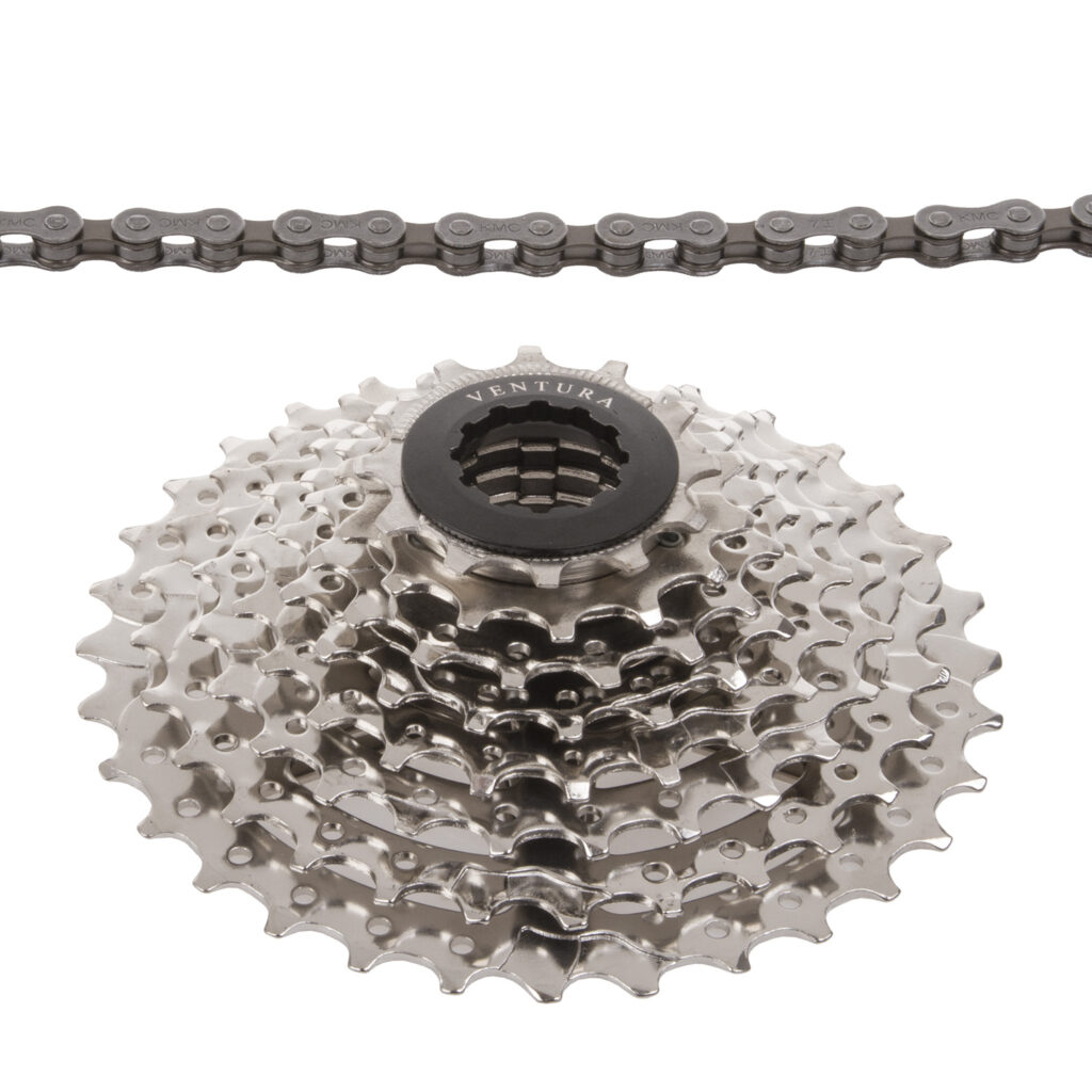 Cassette 8V inclusief ketting, 11-32 tands