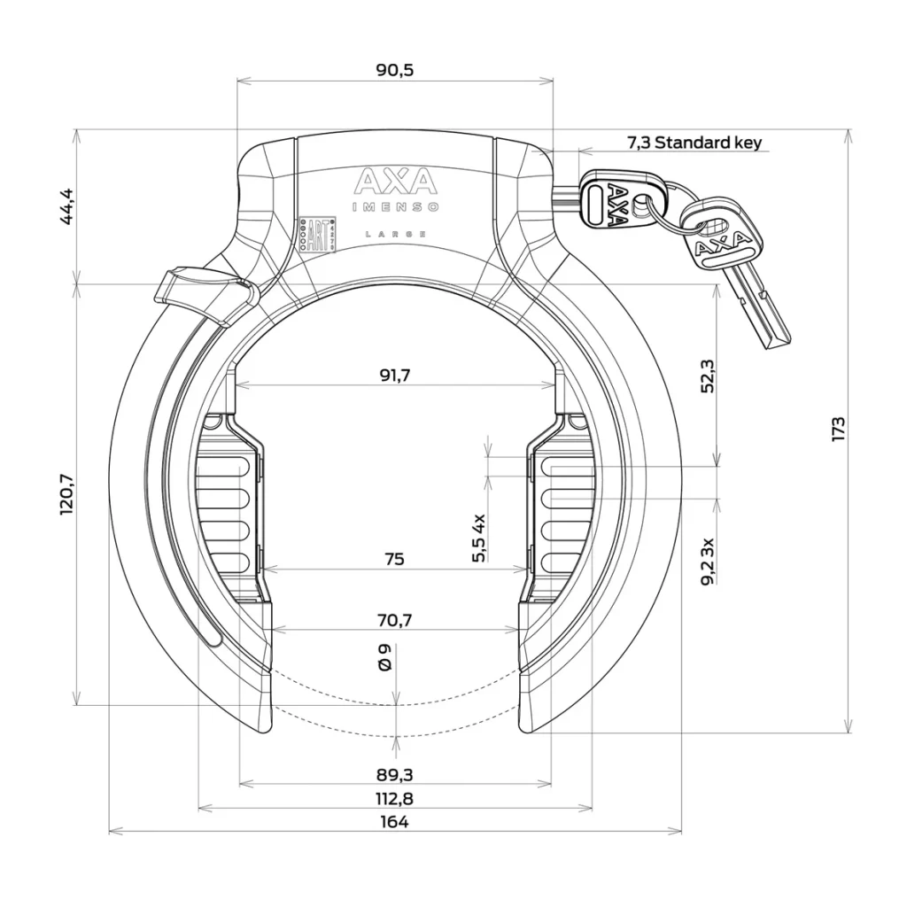 Axa Imenso Large ringslot breed - Afbeelding 5